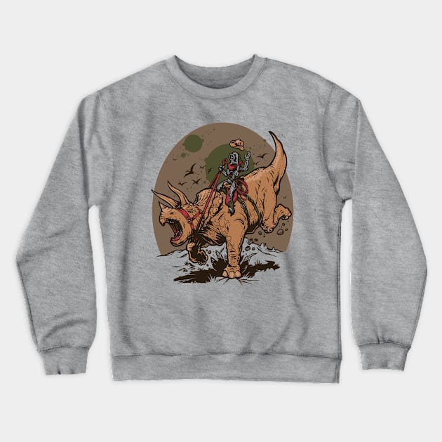 DinoCowbot Crewneck Sweatshirt by Captain_RibMan